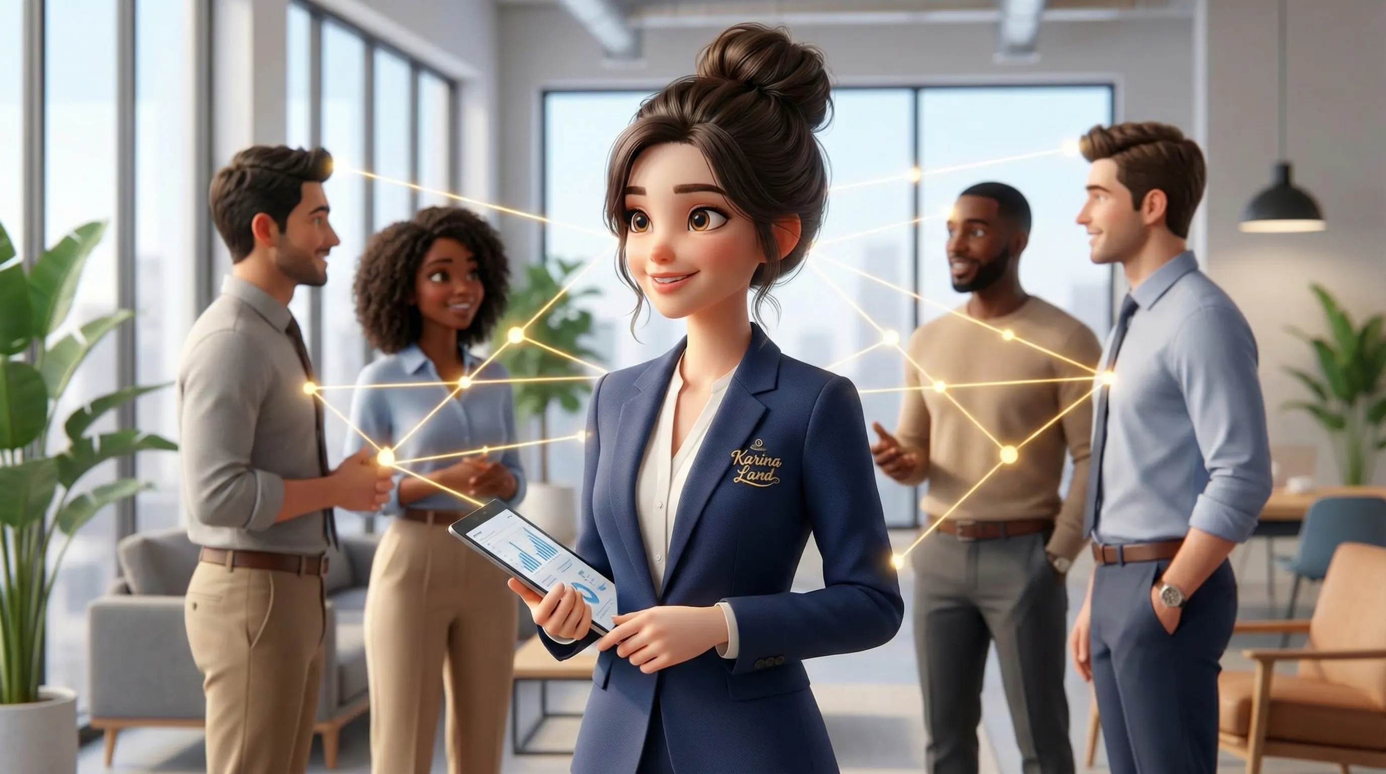 قدرت شبکه‌سازی در ثروت: کارینا در حلقه ارتباطی با افراد موفق و تاثیرگذار برای ارتقای ذهنیت مالی.