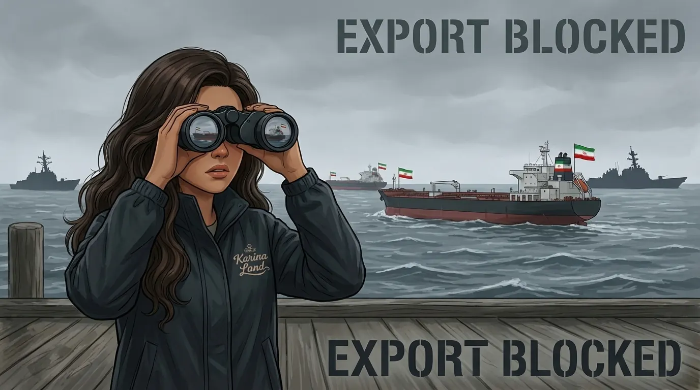 مشاهده بن‌بست صادرات میعانات گازی توسط کارینا؛ توقف نفتکش‌های ایرانی در دریا به دلیل محاصره دریایی.