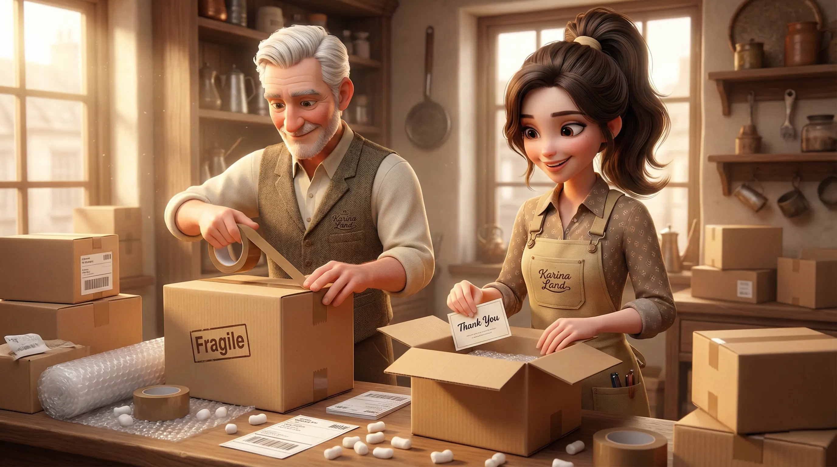 پیشنهاد کارینا راجع به انتشار پشت صحنه بسته‌بندی دقیق سفارشات و قرار دادن کارت تشکر؛ ایجاد اعتماد در مشتریان اینترنتی.