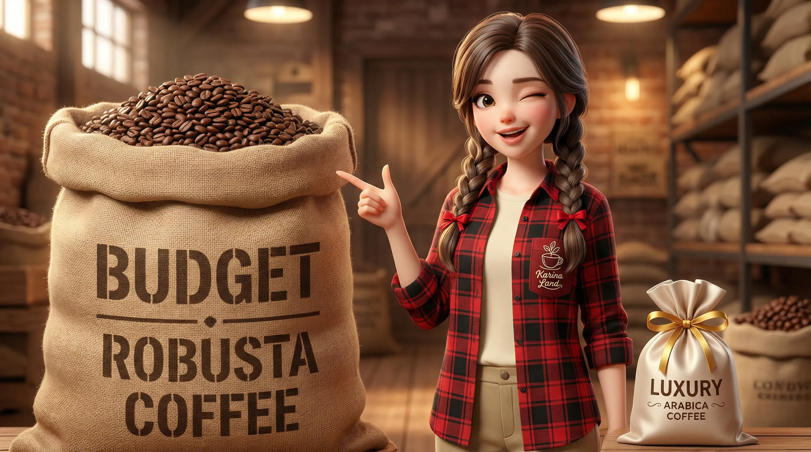 مقایسه کارینا بین کیسه کوچک و گران عربیکا و کیسه بزرگ و اقتصادی روبوستا برای خرید هوشمندانه.