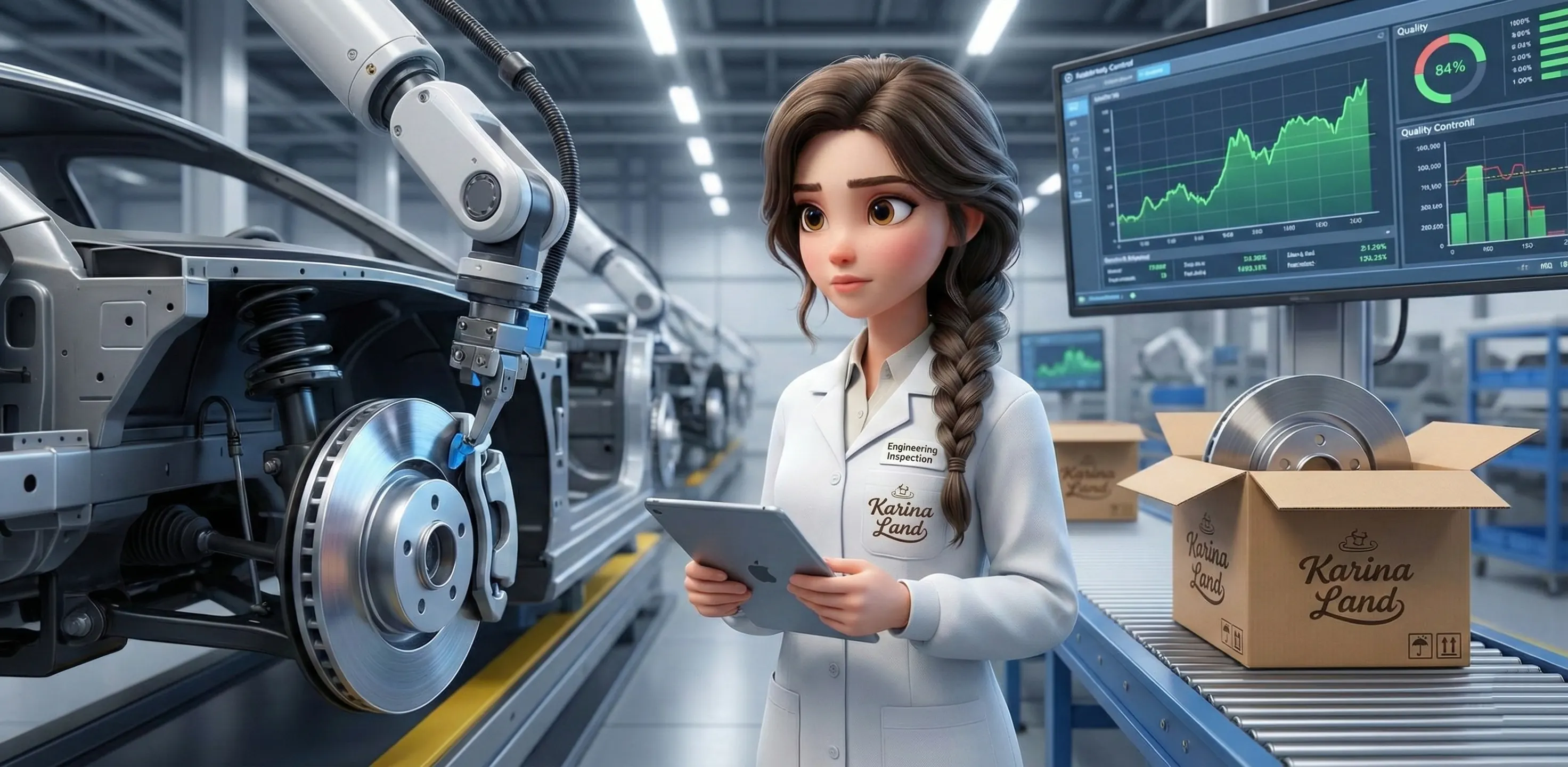 کارینا در خط تولید خودرو؛ مقایسه قطعه اصلی نصب شده روی ماشین با قطعه موجود در بسته‌بندی کارینالند