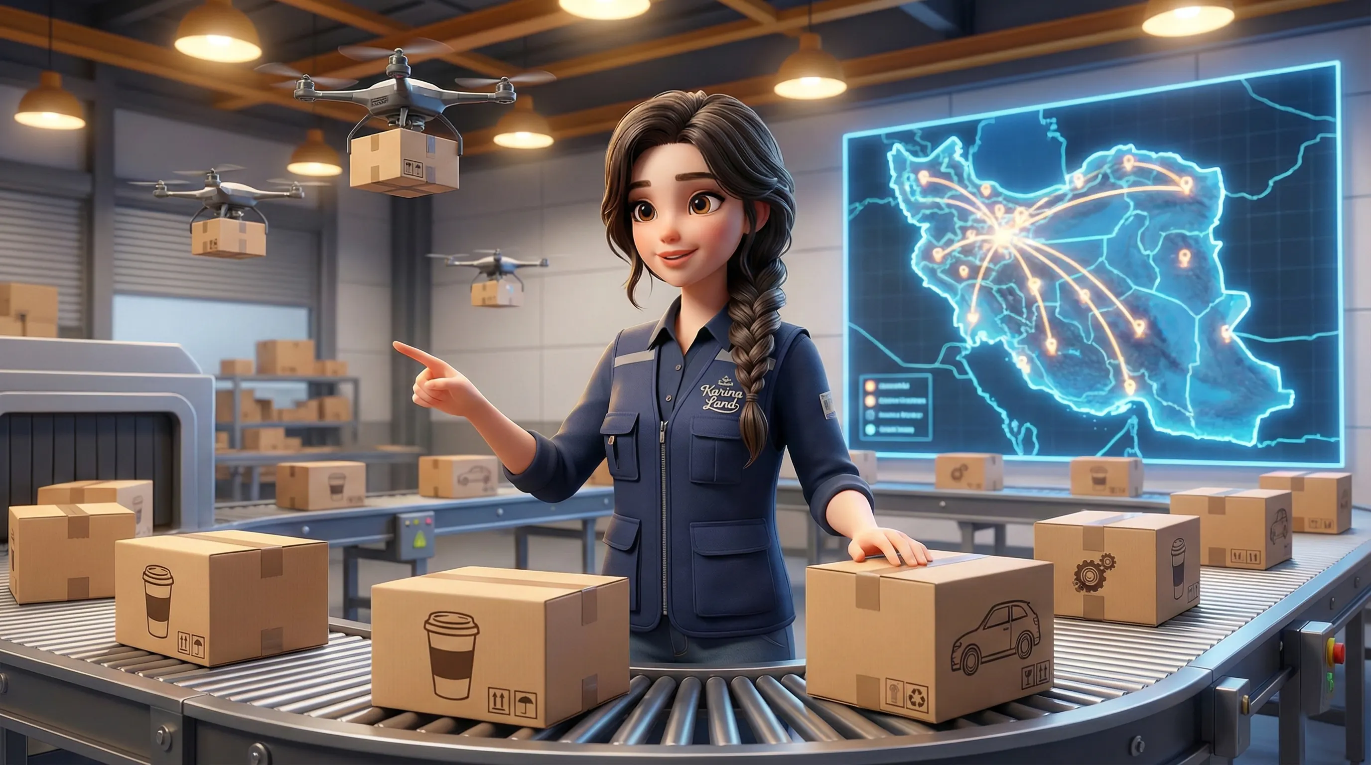 کارینا در حال مدیریت ارسال سفارشات متنوع (از یک کارتن تا بار حجیم) به سراسر ایران با تضمین سلامت کالا در کارینالند.