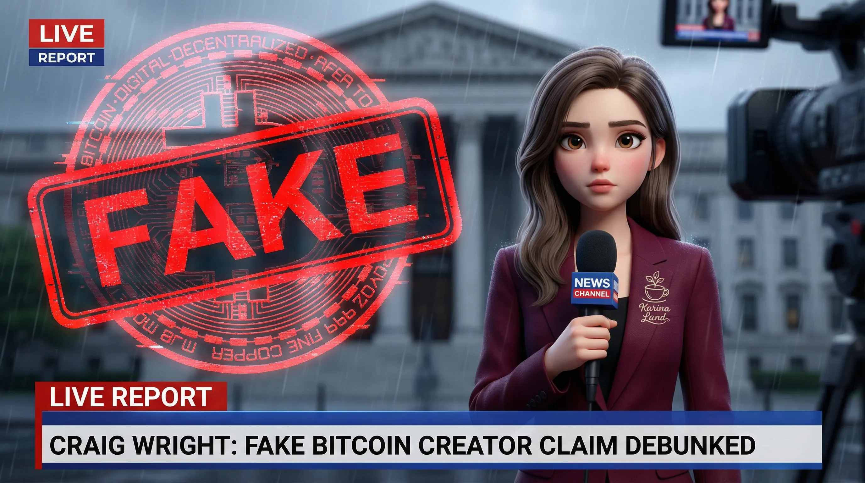 گزارش خبری کارینا درباره دروغین بودن ادعای کریگ رایت برای ساتوشی بودن و حکم دادگاه