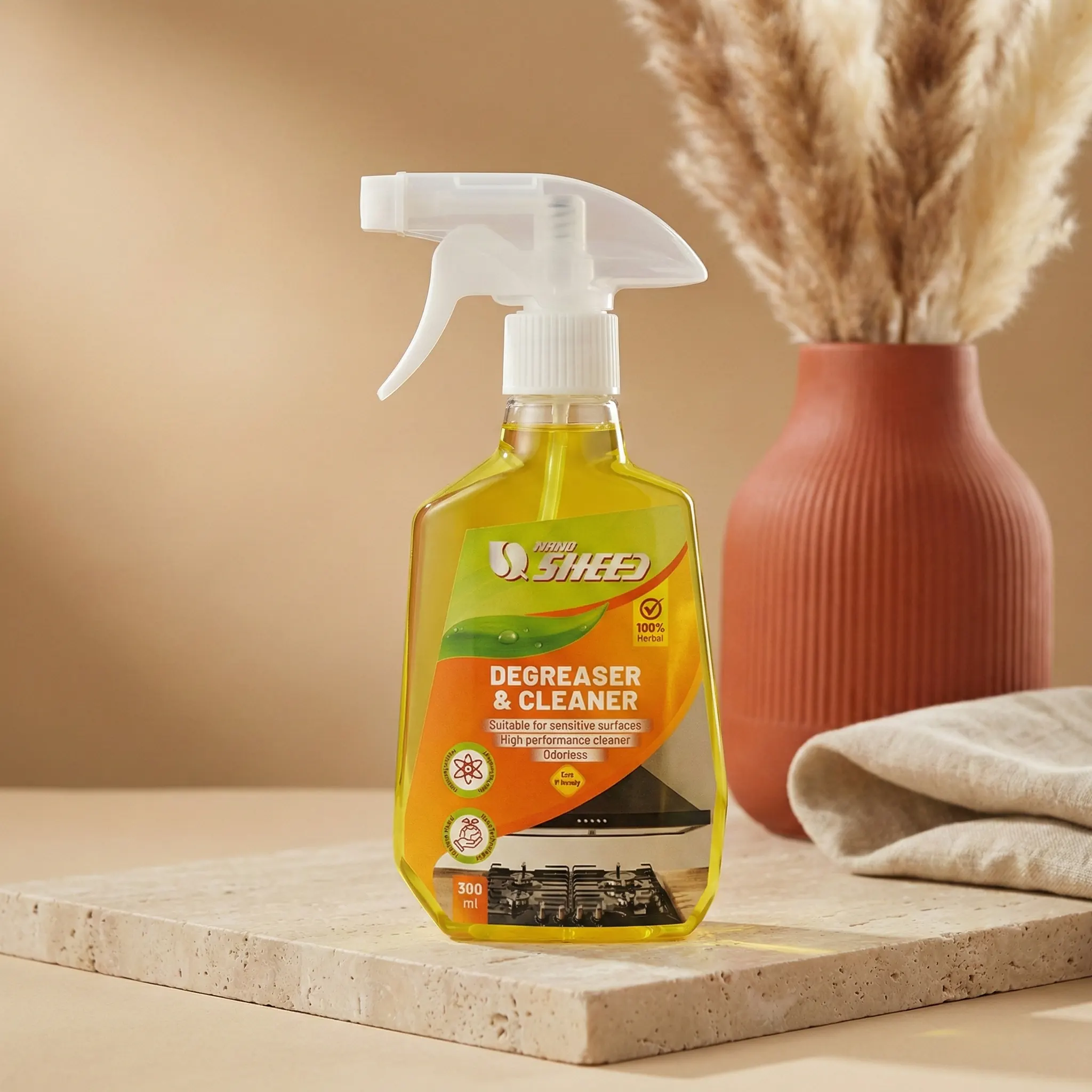 اسپری چربی‌زدای سطوح نانوشید (Nano Sheed) – مخصوص کابینت و لوازم برقی