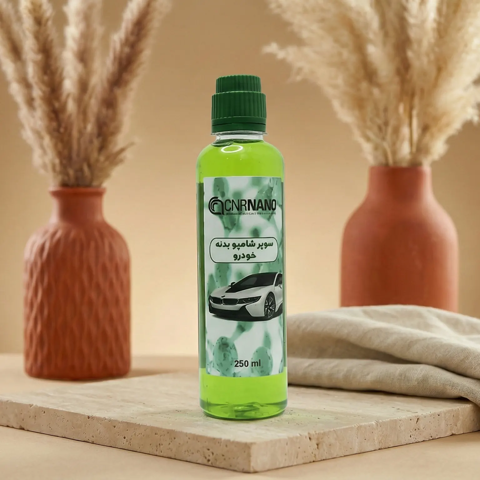 سوپر شامپو بدنه خودرو CNRNANO (محصول کارخانه نانوشید)– شستشوی عمیق و براق‌کننده نانو