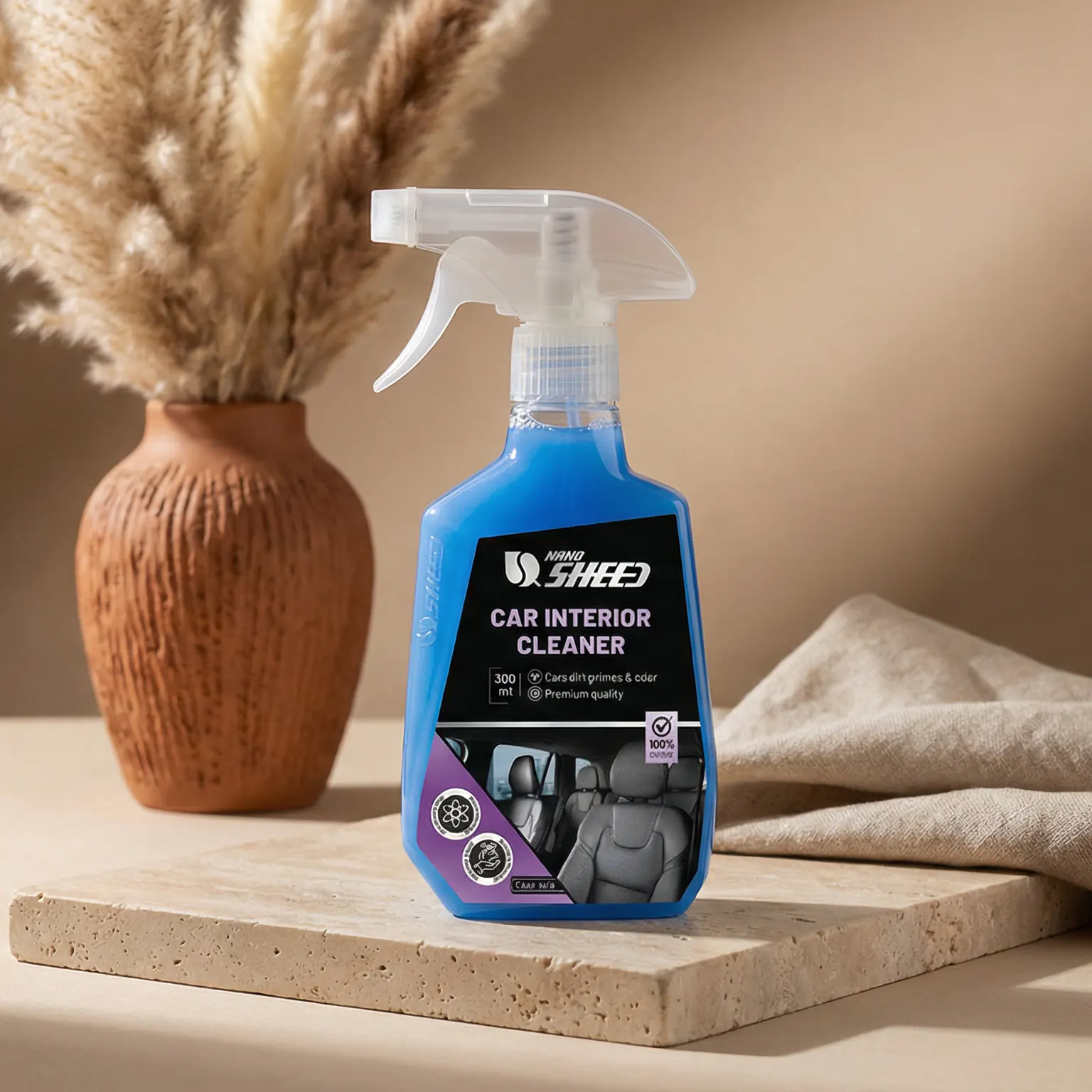 اسپری دوراکلین و صفرشویی نانو شید (Nano Sheed) – تمیزکننده سقف و صندلی (گیاهی)